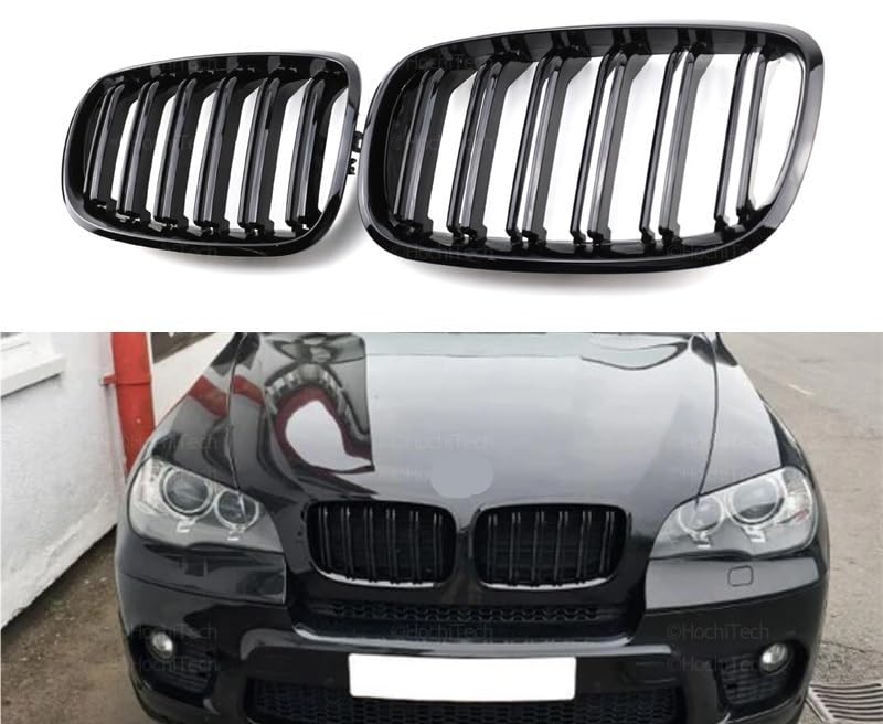 Grille de calandre double latte pour BMW X5 E70 et X6 E71 E72 de 2007 à 2014 - 2