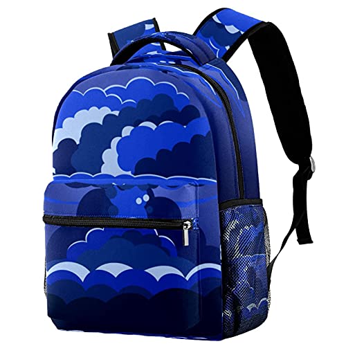 Sac à dos de voyage bleu enfant avec filet gourde pratique