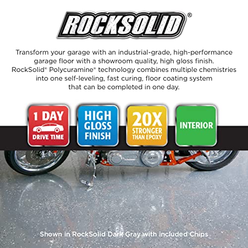 Image of Rust-Oleum 381086 RockSolid Polycuramine Garage Floor Coating, 1 Car Kit, High Gloss Modern Greige