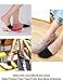 VERO MONTE 6 Pairs Womens Toe Topper Socks - No Show Half Socks (6-9, Black) 46121