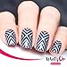 Whats Up Nails - X-Pattern Vinyl Stencils for Nail Art Design (1 Sheet, 12 Stencils)