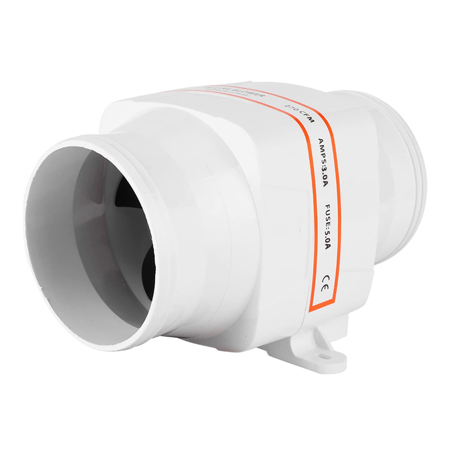 Marine Bilge Blower 4in In Line Ventilation Fan 24V Strong Engine Ventilation for Yacht RV 270CFM USCG 183.410 Ignition