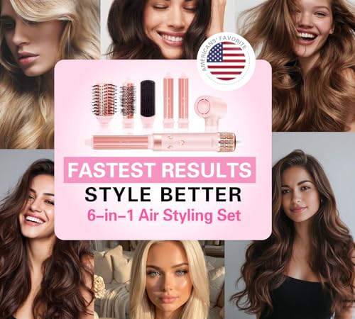 ABNER 6 in 1 Professional Hot Air Styler Auto Curler - Powerful Hair Dryer Brush and - image 7