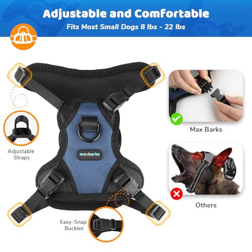 Bark Control Training Vest for Small Dogs - Rechargeable No Barking Device for Dogs - Bark Deterrent with 5 Sensitivity Levels, Adjustable Straps, D-Ring - No False Alarms or Throat Prongs - Image 4