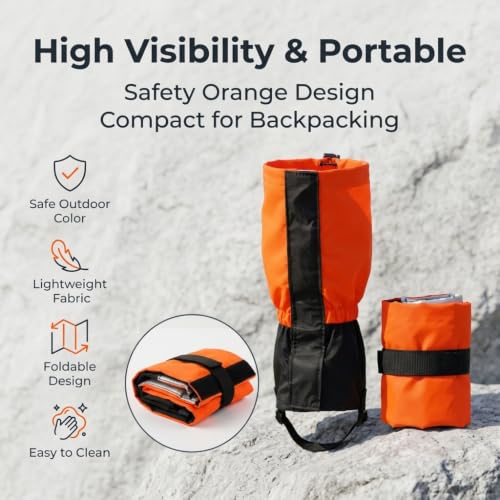 Image of GUSTAVE waterproof adjustable leg gaiters for gardening hiking lawn trimming yard work with coated fabric protection and full leg coverage