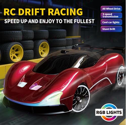 Image of VikriDA 1:20 Scale RC Drift Car - 4WD Racing Car with 2.4GHz, LED Lights, High-Speed Sport Drift Wheels - Assorted