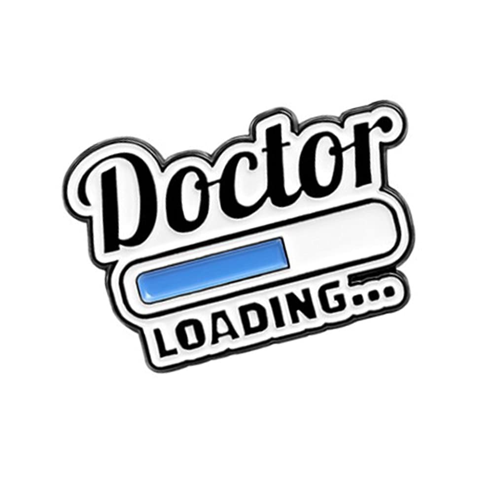Black White Enamel Doctor Loading Pharmacist Loading Track Badge Jacket Gift Brooch and Pin