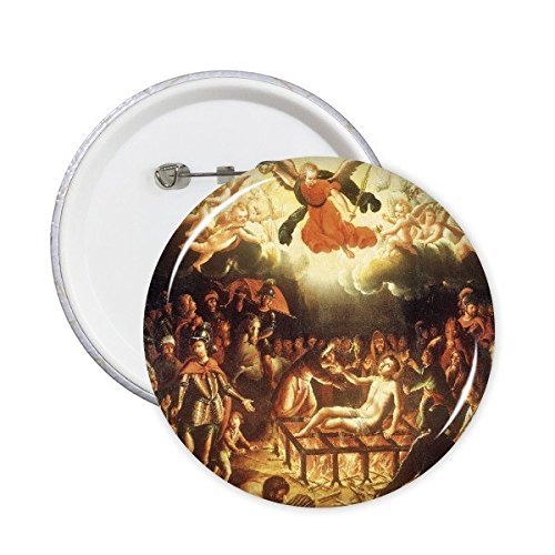 Christianisme monde célèbre motif peinture à l'huile badge pour sac et veste