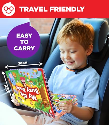 Image of EINSTEIN BOX My Big Busy Binder Book for Toddlers 1-3| Toys & Gifts for Kids Aged 1, 2, 3 & Above | Kids Montessori Toys for 2-5 Year | Quiet Book for Toddlers