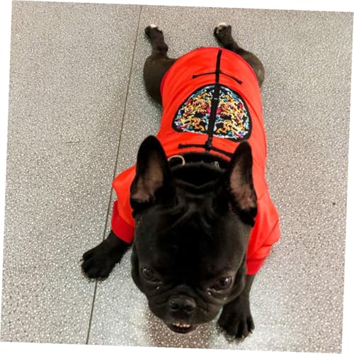 Disfraz para perro estilo chino rojo talla L cálido miniatura 3