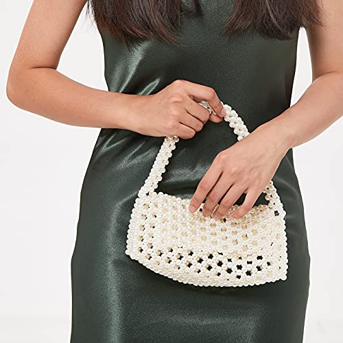 Grandxii Clutches Pearls Purses Handbag-Handmade Small Bucket Bag - Image 4