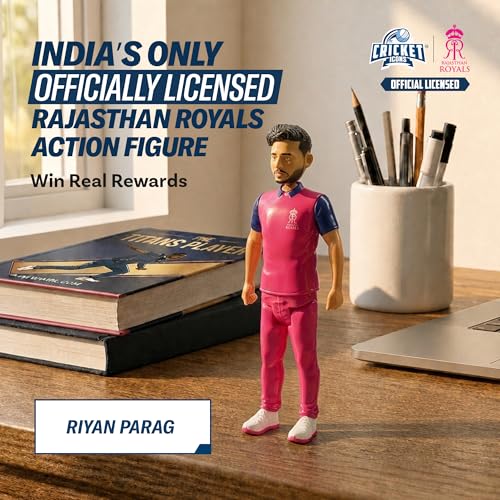 Image of Action Figure, IPL Edition, 7 Inch Riyan Parag | 360 Rotatable Head, Cricket Player, For Fans & Collectors