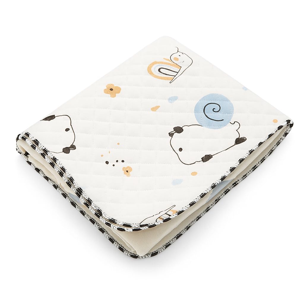 100% Organic Cotton 3 Layer Ultra-Soft Muslin Blanket for New Born Baby - 85 * 85 cm - (0-2 Years) (Multicolor)-image-36