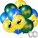 Gute Duktilität: jeder des Australia Day nicht aufgeblasener Ballon ist etwa 13,5 cm/ 5,3 Zoll lang und misst ca. 30 cm/ 12 Zoll im Durchmesser nach dem Aufblasen