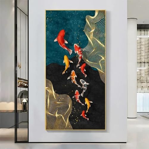 Affiches d'animaux de poisson Koi pour décoration de maison moderne
