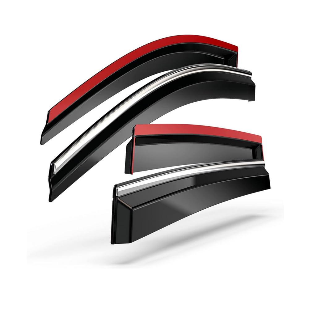 MZS Tape-on Rain Guards, Durable Window Vent Visors Compatible with CR-V (CRV) 2023-2024 PC Sun Side Window Deflectors Rain Shades - 4 Pieces