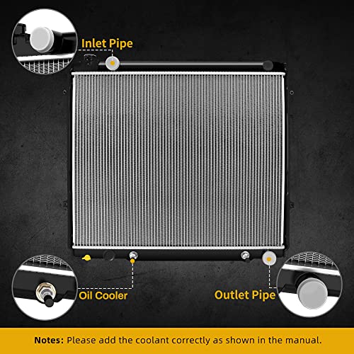 Image of DWVO Radiator Complete Radiator Compatible with 2000-2006 Tundra 4.7L V8 (not including Crew Cab)