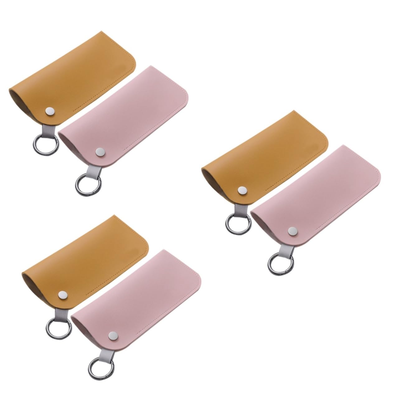 VALICLUD 6piezas Estuche De Gafas De Sol Con Anillo Bolsa De Almacenamiento De Gafas De Organizador Portátil De Pu Para Uso Diario y Viajes