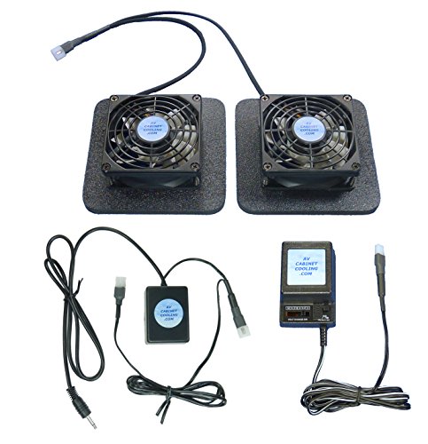 Receiver or Amplifier 12 Volt Trigger-Controlled Cooling Fans (12v) with Enlarged Airchamber Bases