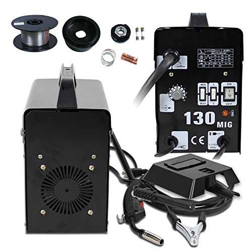 Super Deal Pro Commercial Mig 130 Ac Flux Core Wire Automatic Feed Welder Welding Machine W/Free Mask 110V #TOP3