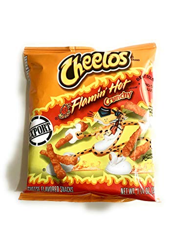 Cheetos Crunchy Flamin Hot 1.25oz/35.4g Pack of 12 American US Import