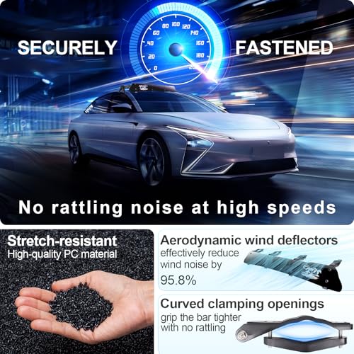 AirVows 41"/38" Roof Rack Fairing, Aerodynamic Wind Fairing, 95% Less Wind Noise, Fits Most Factory Bars, 4 Clamps for Secure Fit, Windshield Fairing for Roof Racks (41IN) by AirVows - Image 5