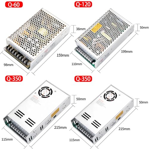 Bande LED transformateur SMPS quadruple sortie 5V 12V AC/DC 60W - 4