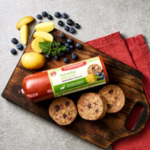 Fleischeslust Wild mit Rind mit Kartoffel & Heidelbeere Wurst (1 x 400 Gramm)