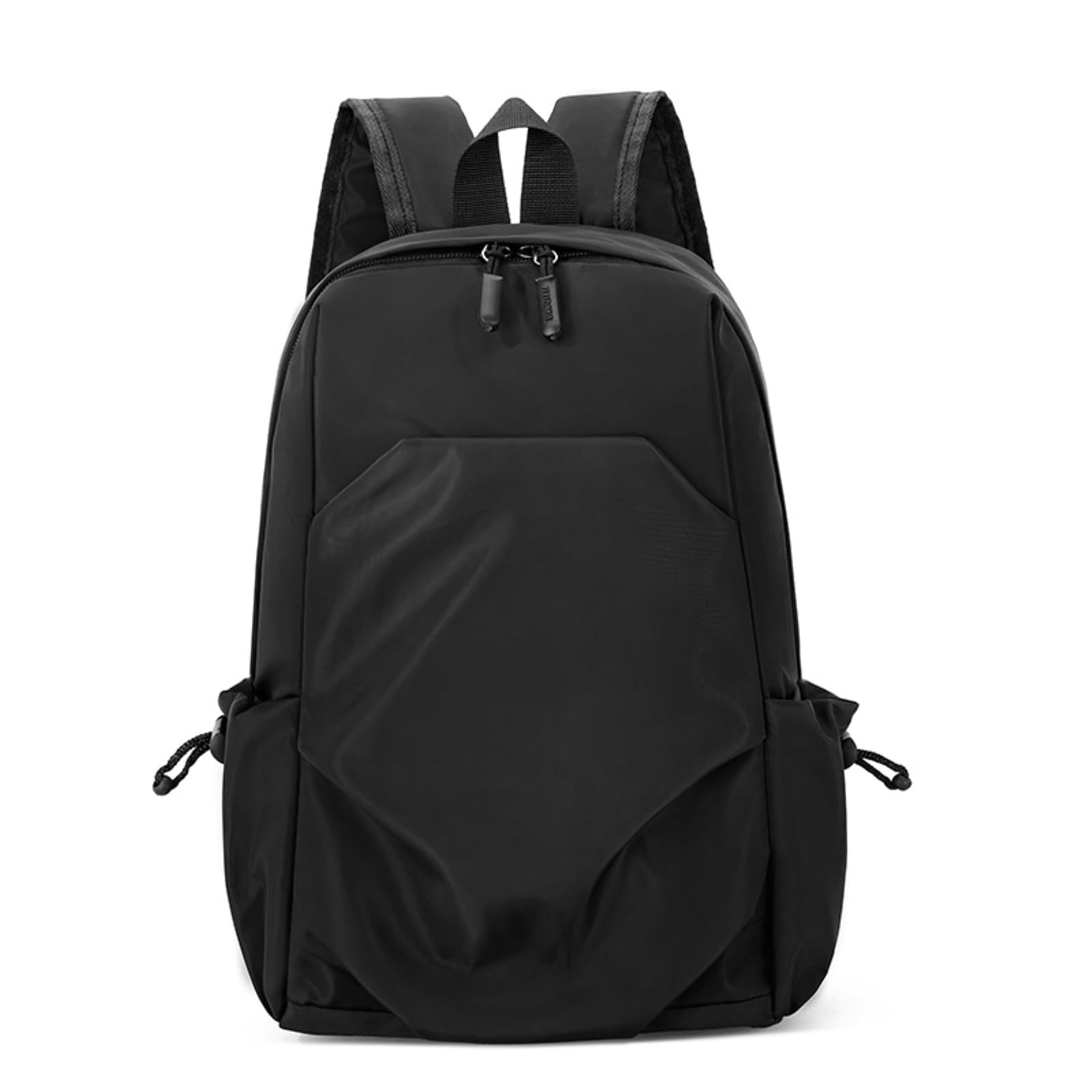 Zaino da Viaggio in Nylon Resistente all'Acqua, Sacco Giorno con Cerniera del Pannello Anteriore delle Tasche Laterali della Bottiglia A Cordone per La Scuola di Lavoro-Blue