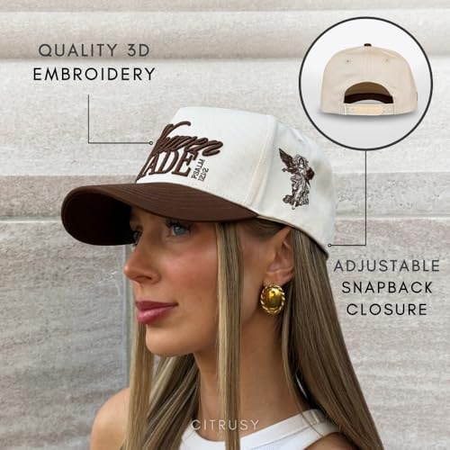 Image of Vintage Faith & Forever Trucker Hat | Men & Women | Christian Cross Jesus Hats | Bachelorette Bride Hat | Cotton | Snapback