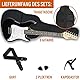 3rd Avenue XF 3/4 Größe Kids Junior E-Gitarre Starter-Einsteigerpaket Mit Tasche, Gurt, Plektren Und Kapodaster - Schwarz