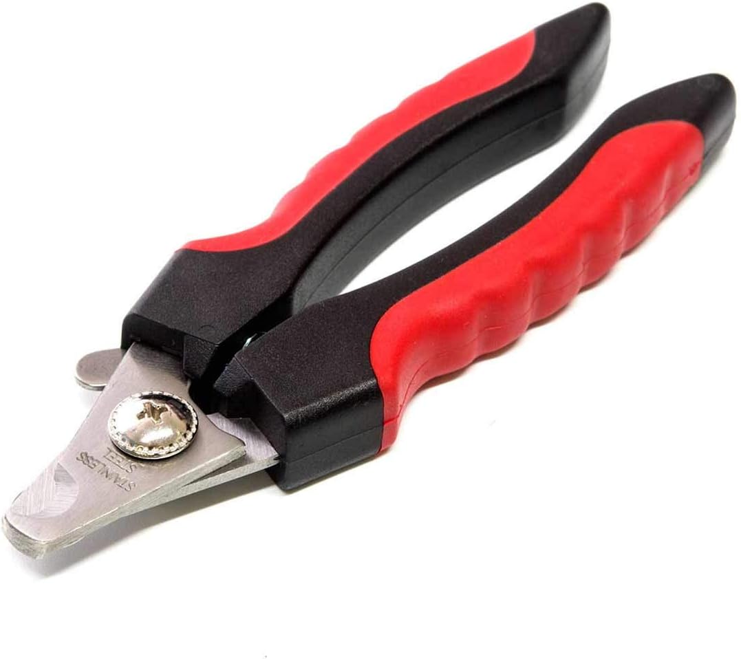 Paw Brothers Nail Clipper for Dogs and Cats, Pet Nail Clippers, Safe Grooming Tool, Professional Grade, Stainless Steel Blades, Safety Guard, Medium, 5.5 inches