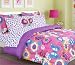 Beautiful butterfly and flower print girls/teen comforter set (twin size)