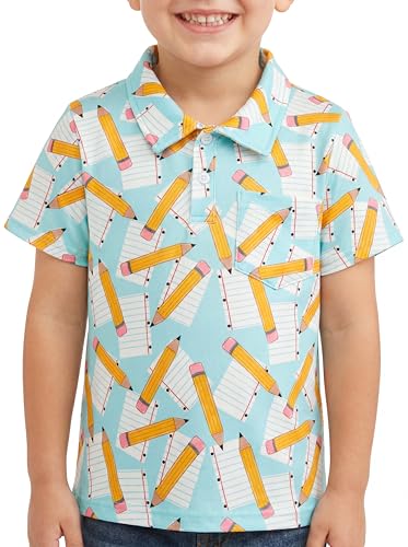 Image of Unique Baby Moisture Wicking Kids Polo Shirts for Toddler Boys Polo Shirt