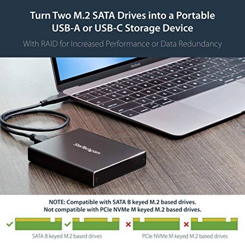 Boîtier M.2 SATA RAID StarTech.com SM22BU31C3R en aluminium haute performance