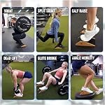 Squat Wedge Block Cork 2 Pack - Non Slip Heel Elevated Squat Wedge and Calf Raise Block - Slant Board for Squats to Avoid Muscle Strain and Optimize Squat Form