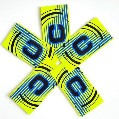 Wrzbest Captain's Armband Soccer Football Captain Armbands for Multi-Sport - Pack of 5 Colour