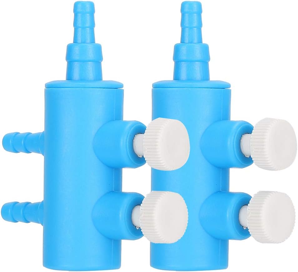 Yctze Aquarium Oxygen Pump Adapter, Air Control Valve, ThreeWay Splitter Accessory, 2pcs for Effective Distribution in Fish (One to Two)