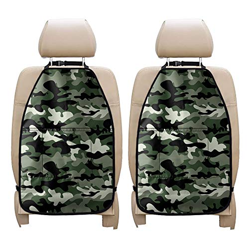 TOADDMOS Red Rose Flower Pattern Car Organizer, Car Seat Organizer with Phone Holder, 3 Pockets, Road Trip Essential for Kids, Car Seat Back Storage Organizer, 2pc Pack