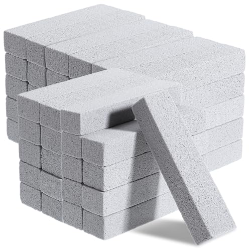 50 Pack Pumice Stone for Cleaning - Bulk Pumice Stone Toilet Bowl Cleaner, Natural Scouring Pads for Hard Water Stains, Rust & Grime Removal on Porcelain, Tile, Grill & Pool Surfaces