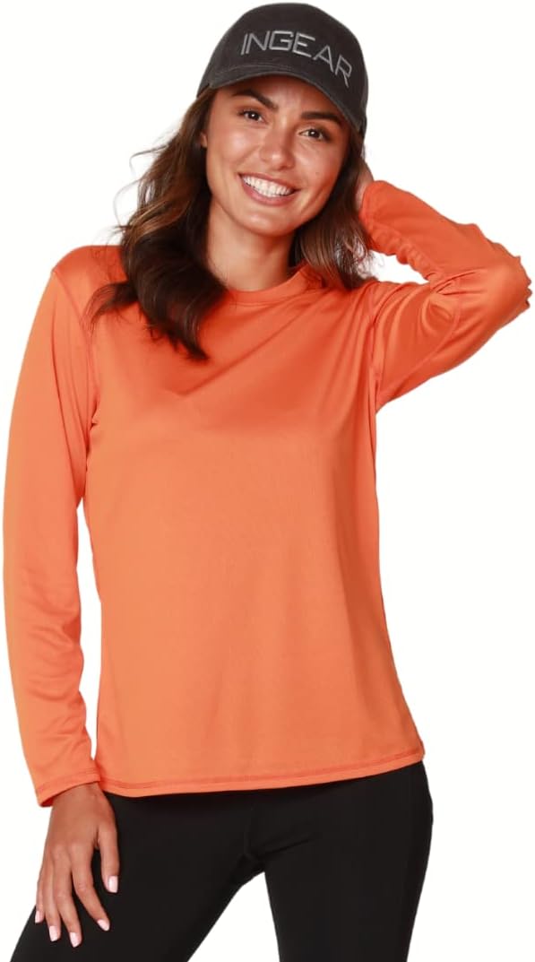 INGEARWomen's Swim Shirt UPF Women's Sun Shirts Women's Long Sleeve Rash Guard