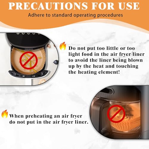 Image of TAGPR 100 PCS Air Fryer Paper Sheets Disposable Oil-Proof Parchment Liners Non-Stick Round Paper for Air Fryer, Baking, Frying, Cooking, Roasting & Microwave Use (Round 8inch | 100pcs)