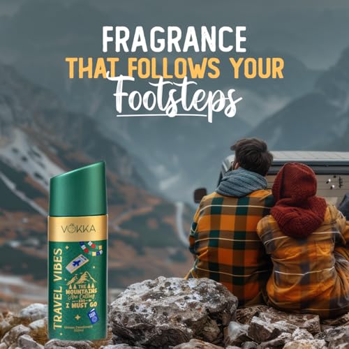 Image of Vokka Vibes Deodorant Body Spray Combo Pack 300ml - 150ml x 2 | Gym & Travel Vibes | Unisex Long Lasting Deo | Strong & Fresh Fragrance for Gym & Travel | Daily Use Perfume Bodyspray for Men & Women