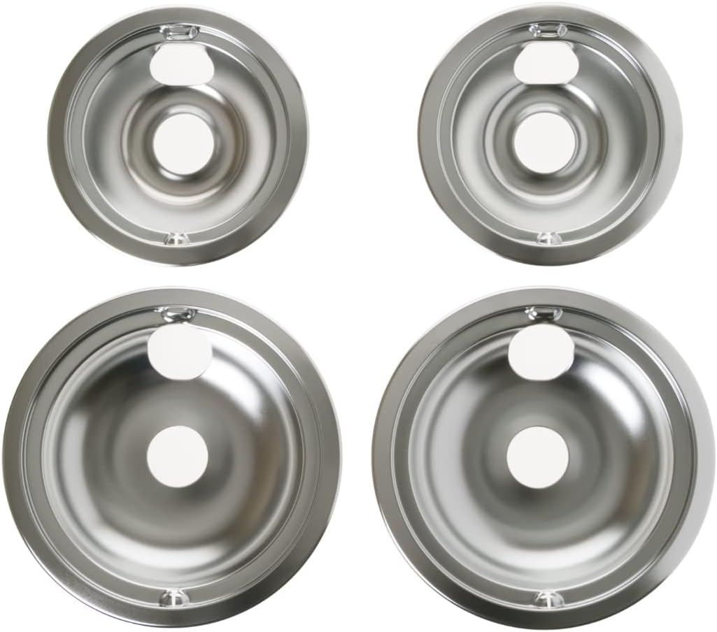 GE Appliances Range/Stove/Oven Drip Pan Set, 4-pack, GE Appliances Manufactured OEM Part,GE68C