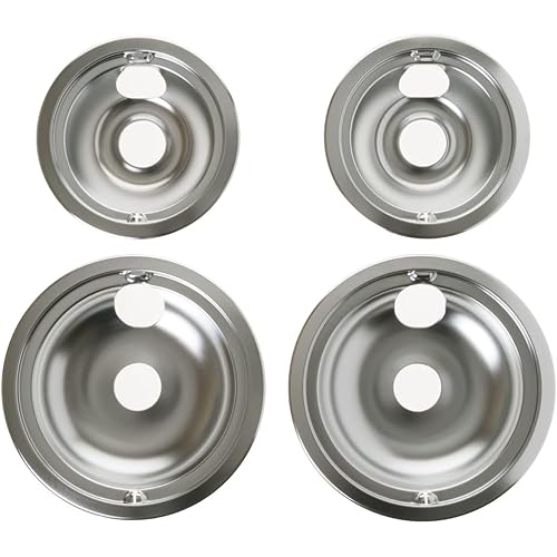 GE Appliances Range/Stove/Oven Drip Pan Set, 4-pack, GE Appliances Manufactured OEM Part,GE68C