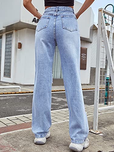 Distressed Boyfriend Jeans for Women High Waist Straight Leg Loose Destroyed Ripped Denim Pants for Teen Girl Juniors2