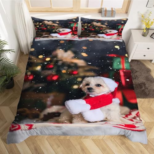 Housse de couette 160x200 microfibre douce avec fermeture éclair résistante