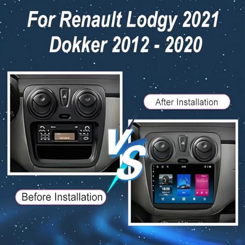 Radio coche 2 DIN con pantalla HD y cámara trasera para actualizar tu Renault Dokker 2