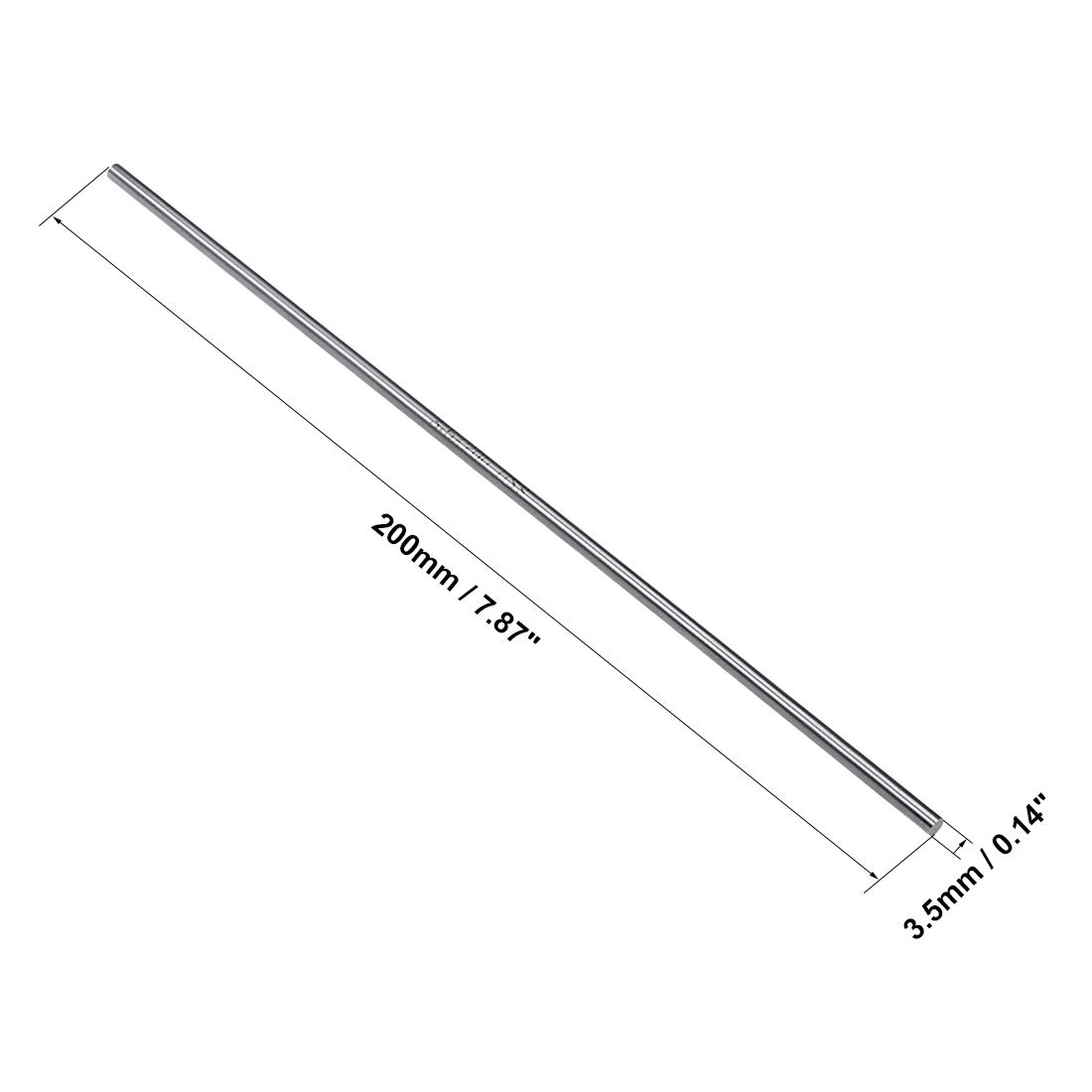 Uxcell 9mm HSS Round Steel Rod - 200mm Long, High-Speed Steel Lathe Bar Stock, 2 Pack