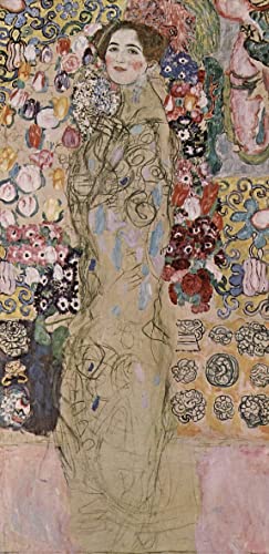 Portrait de Maria Munk par Gustav Klimt, affiche toile 60x90cm